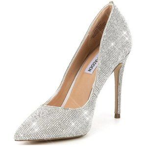 NWT Steve Madden: Daisie Sparkling Bling Crystal Cinderella Wedding Heel…